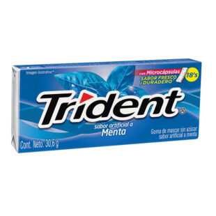 CHICLE TRIDENT EVUP MENTA 12 UND
