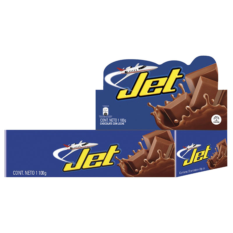 CHOCOLATINA JET 50 GR 22 UND LECHE 1230