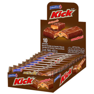 KICK BARRA MANI CARAMELO 10 UNIDADES
