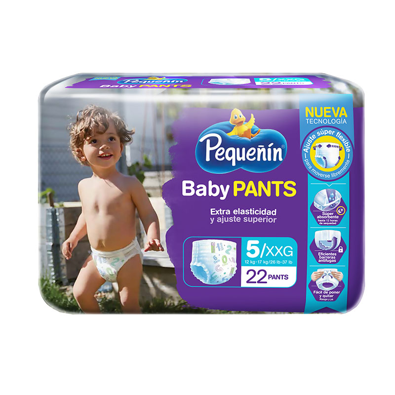 PAN.PEQUENIN BABY PANTS ET.5XXG 22 UNDS