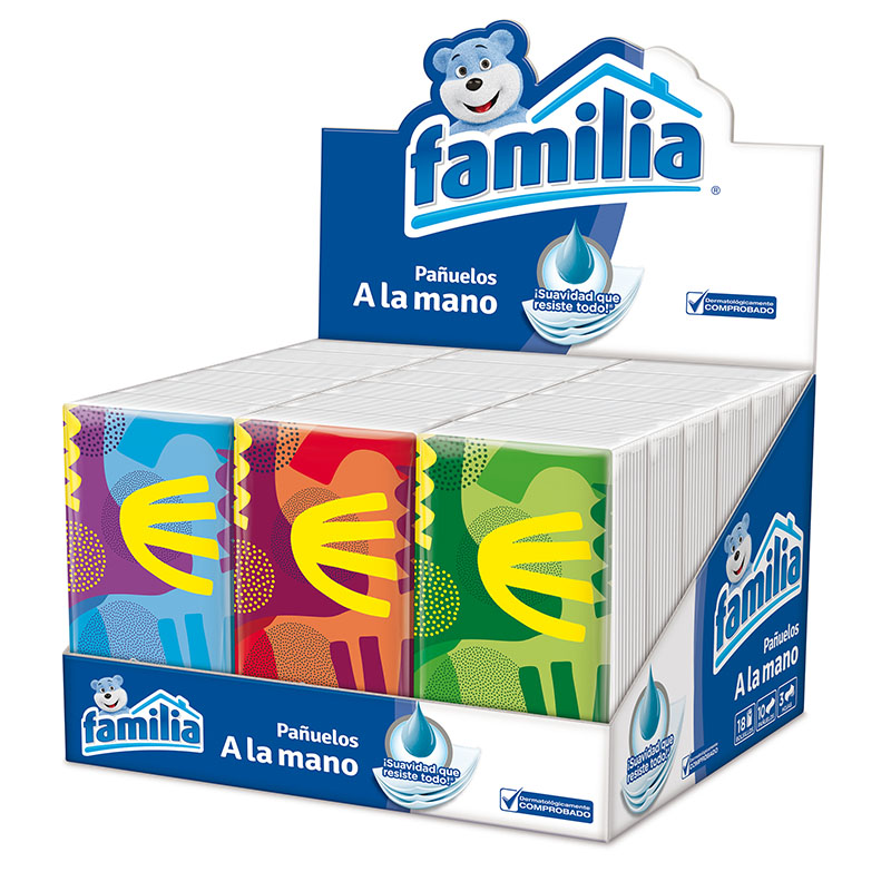 PANUELOS FAMILIA TRI.HOJA BANDEJA 18 UND