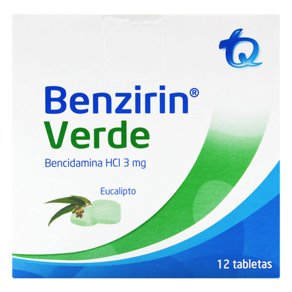 BENZIRIN VERDE EUCALIPTO 12 TABLETAS