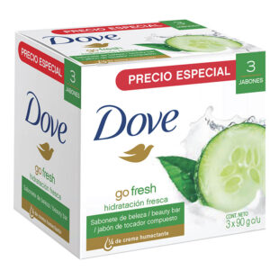 3 JAB.DOVE HIDRATACION FRESCA 90 GR