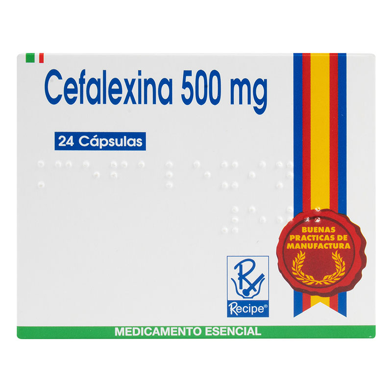 CEFALEXINA 500 MG 24 CAPSULAS RC