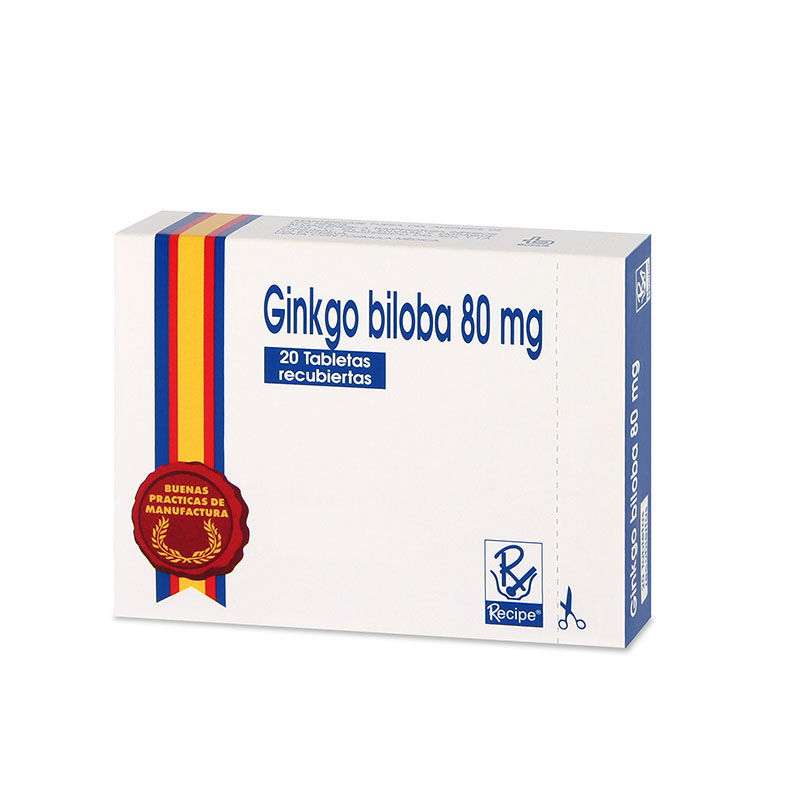 GINKGO BILOBA 80 MG 20 TABLETAS RC