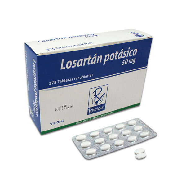 LOSARTAN 50 MG 375 TABLETAS RC