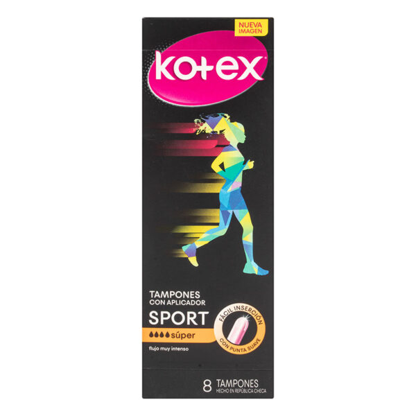 TAMPON KOTEX SPORT SUPER CON APLIC.8 UND