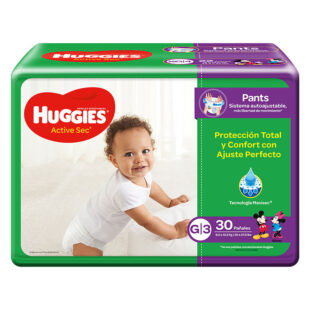 PAN.HUGGIES ACTIVE SEC ET.3 GDE 30 UND