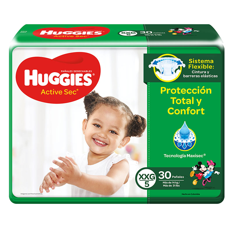 PAN.HUGGIES ACTIVE SEC.ET.5 XXG 30 UND