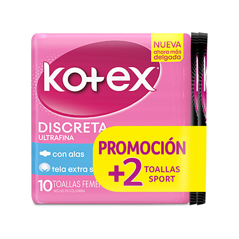 TOA.KOTEX DISCRETA 10UND PROM.2 TOA
