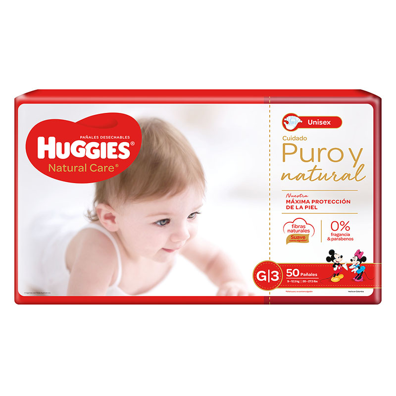 PAN.HUGGIES NAT.CAR.UNISEX GDE ET3 50UND
