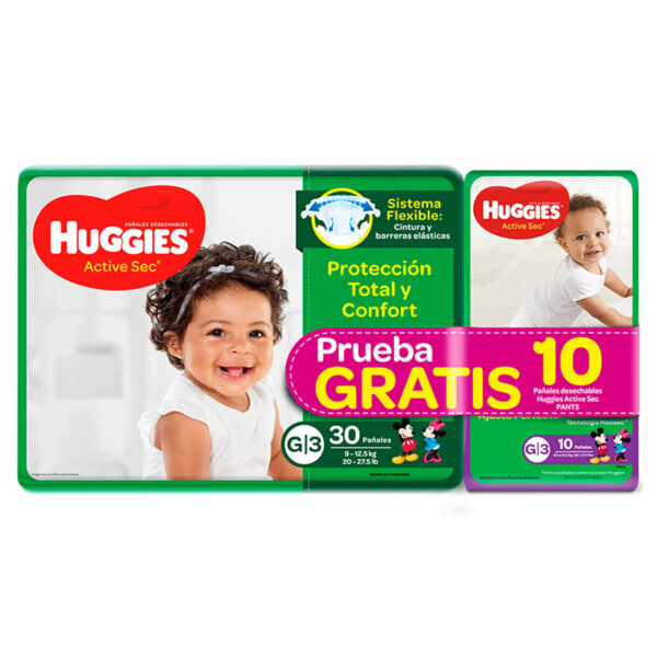 PAN.HUGGIES ACT.SEC.ET.3 GDE 30GTS 10PAN