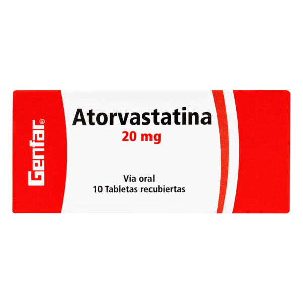 ATORVASTATINA 20 MG 10 TABLETAS GF