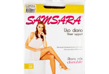 MEDIA SAMSARA SHEER SUPP/XL NEGRO CAFE
