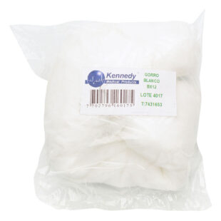 GORRO DESECHABLE BLANCO KENNEDY 12 UND
