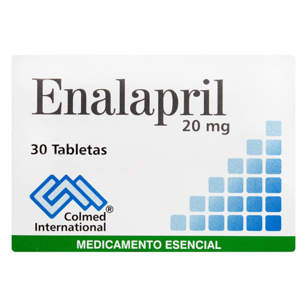 ENALAPRIL 20 MGS 30 TABLETAS COLMED