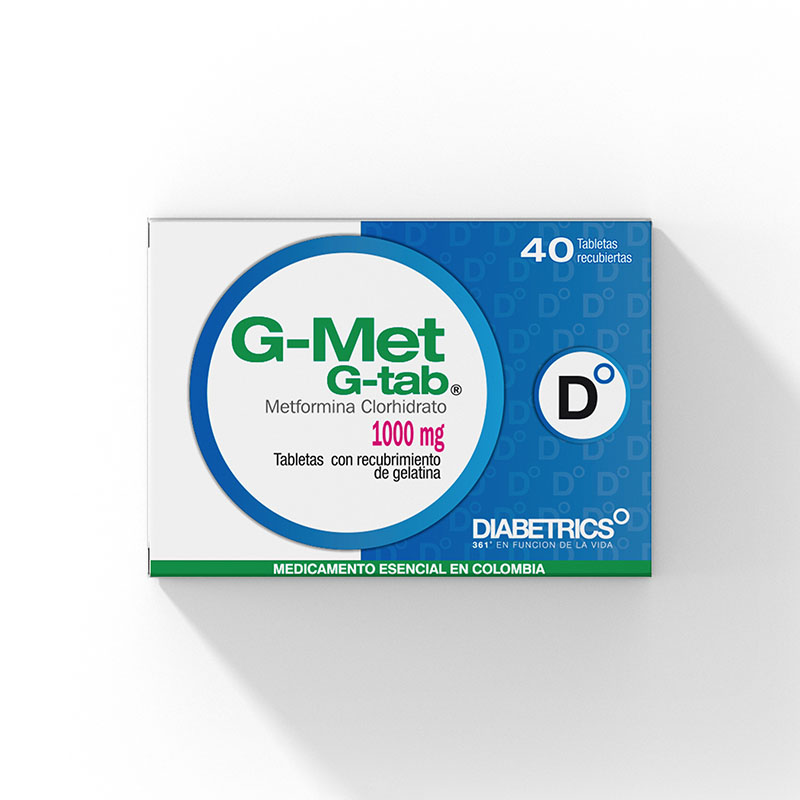 G MET TABS 1000 MG 40 TABLETAS
