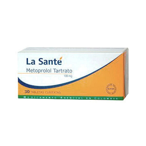 METOPROLOL 100 MG 30 TABLETAS LA SANTE