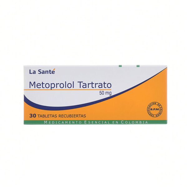 METOPROLOL 50 MG 30 TABLETAS LA SANTE