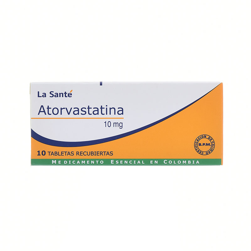 ATORVASTATINA LA SANTE 10 MG 10 TABLETAS