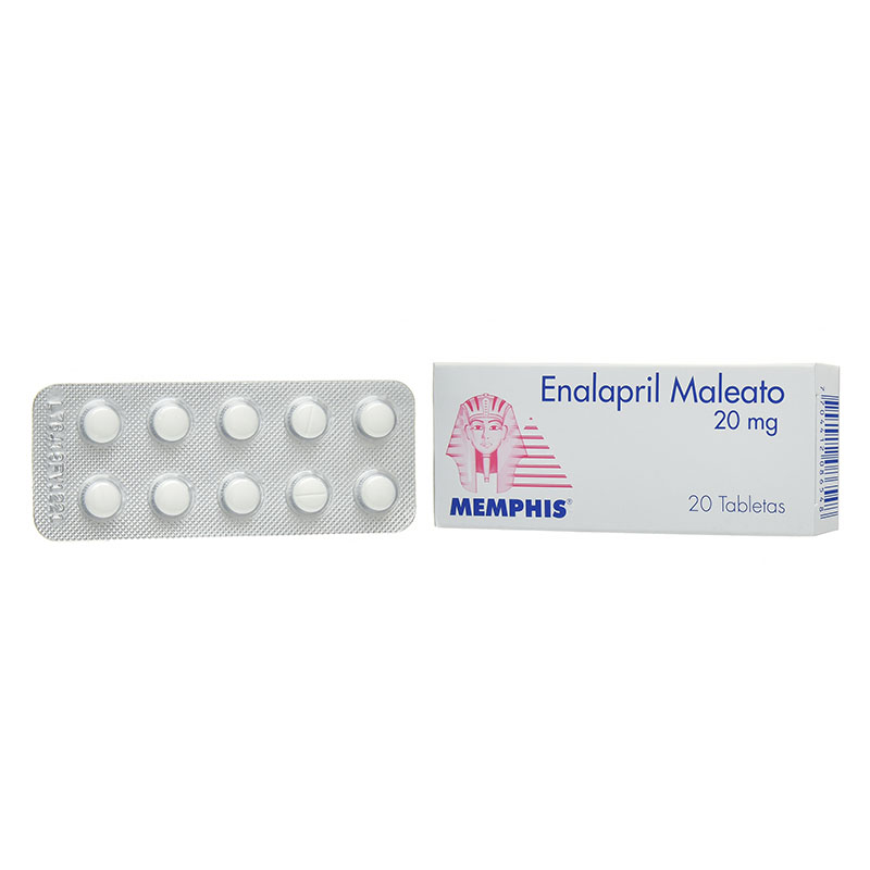 ENALAPRIL MALEATO 20 MG 20 TBS MP