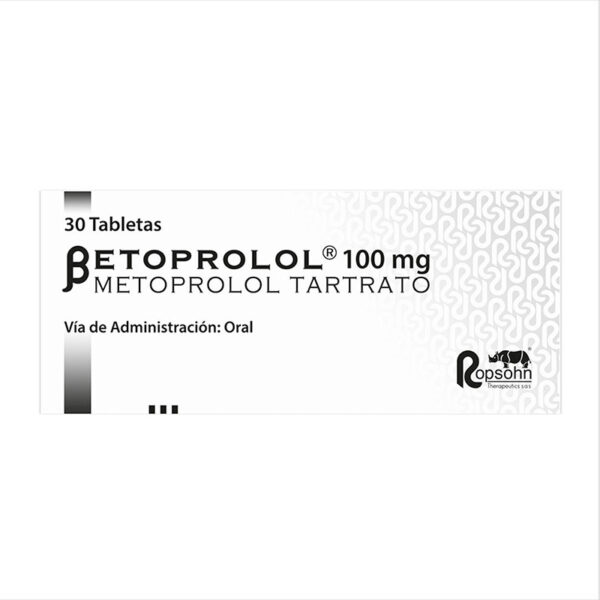 BETOPROLOL 100 MG 30 TABLETAS(M)24360