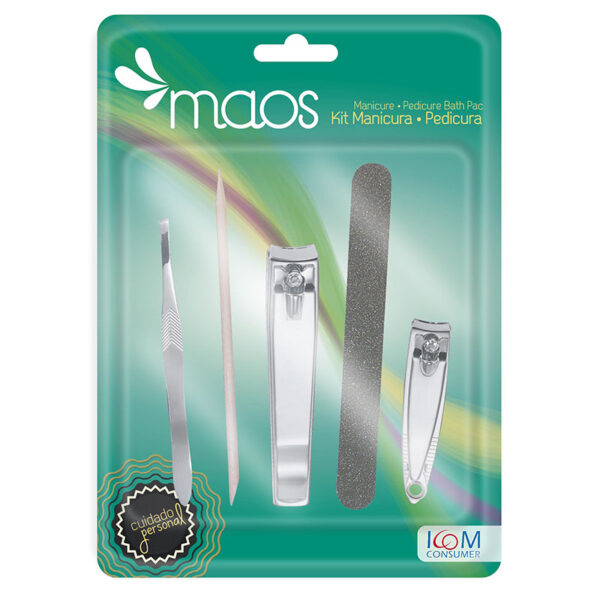 KIT MANICURA Y PEDICURA MAOS 5 PIEZ ICOM