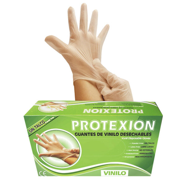 GUANTE EXAMEN VINILO PROTEX T.M 100 UND