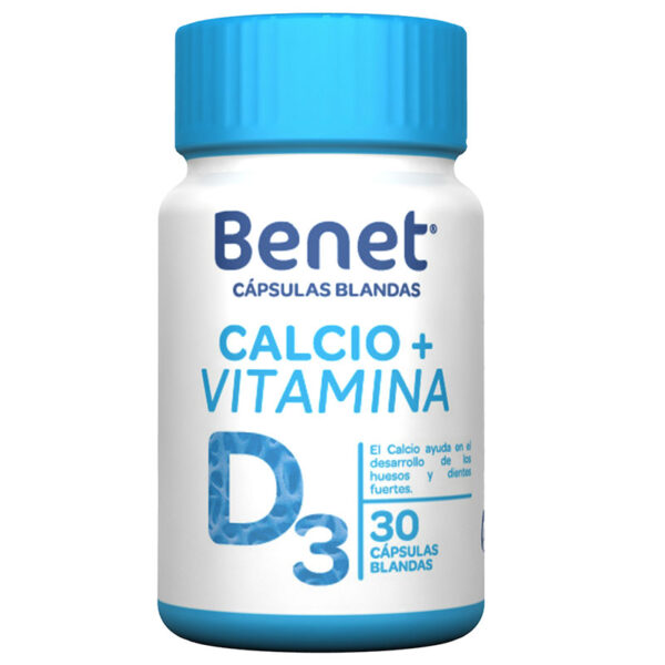 BENET CALCIO+VIT. D3 30 CAPSULAS BLANDAS
