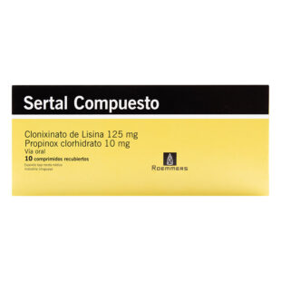 SERTAL COMPUESTO 10 MG 10 TABLETAS