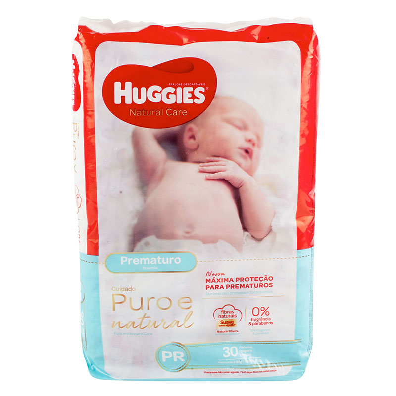 PAN.HUGGIES NAT.CARE RECIEN NACIDO 30 UD