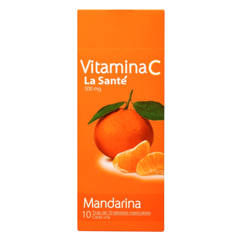 VITAMINA C 500 MG MANDARINA 100 TBS LS