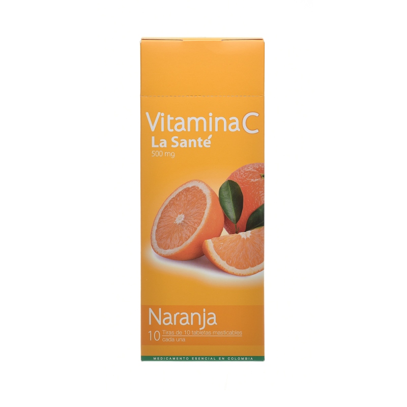 VITAMINA C 500 MG NARANJA 100 TBS LS