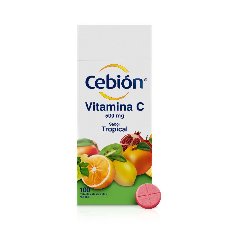 CEBION MASTICABLE TROPICAL 100 TABLETAS - Imagen 2