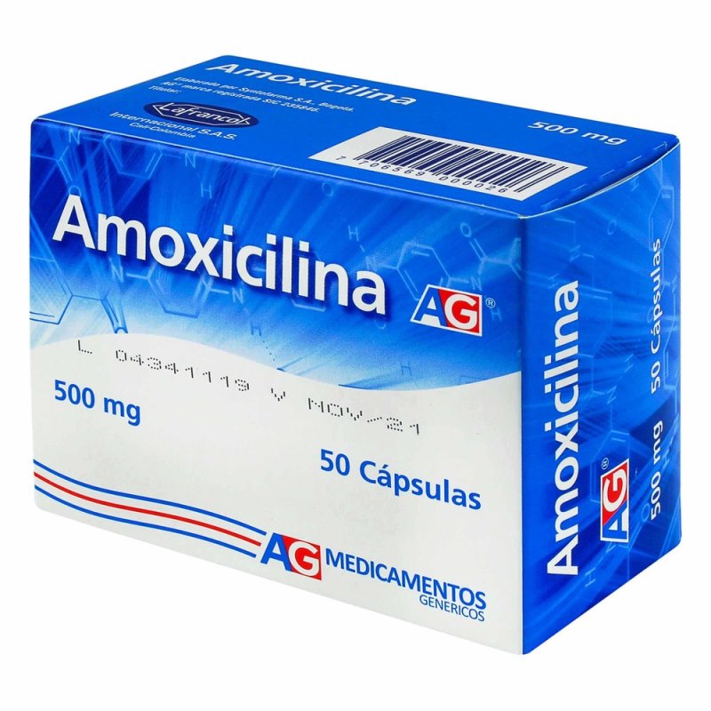 AMOXICILINA 500 MG 50 CAPSULAS AG