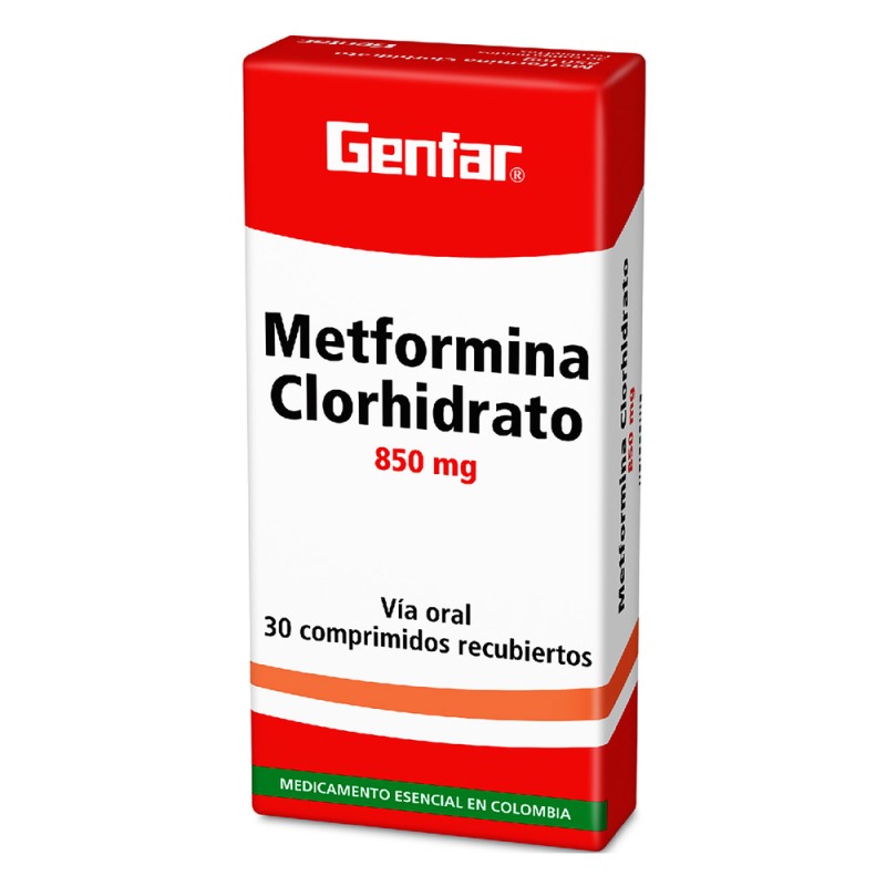 METFORMINA 850 MG 30 TABLETAS GF