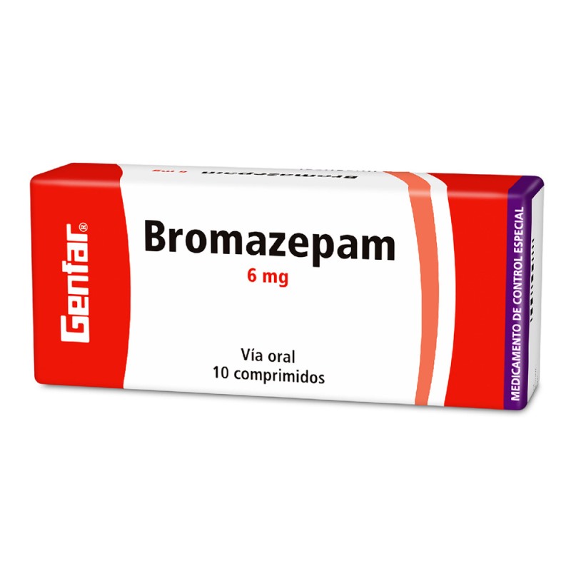 BROMAZEPAM 6 MG 10 TBS GF (C)