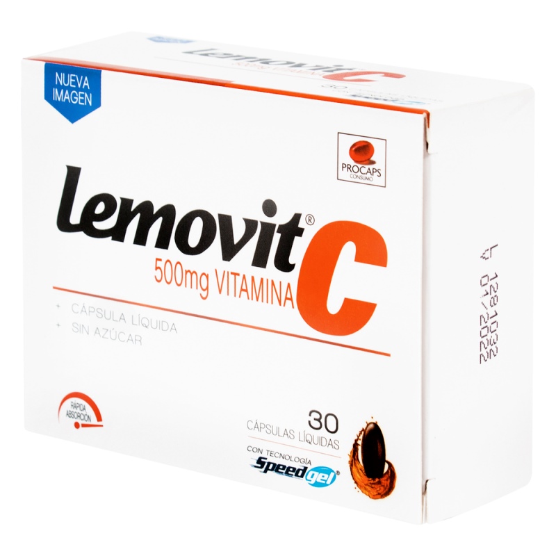 LEMOVIT C 500 MG 30 CAP.BLANDA GELATIN. - Imagen 2
