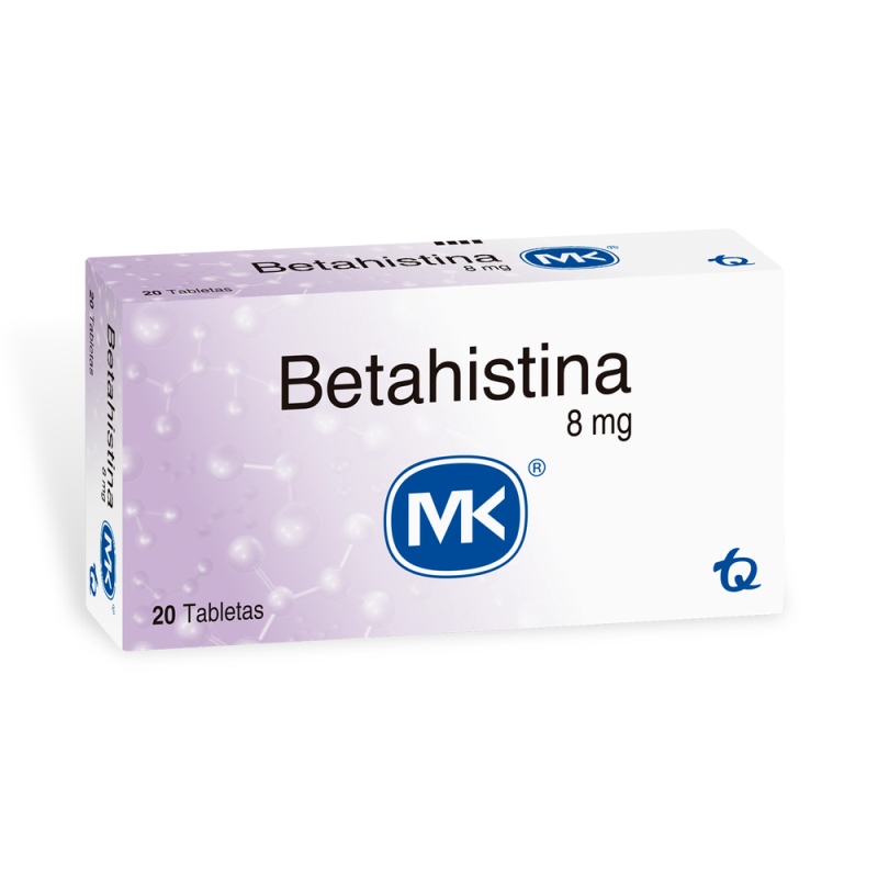 BETAHISTINA 8 MG 20 TABLETAS MK - Imagen 2