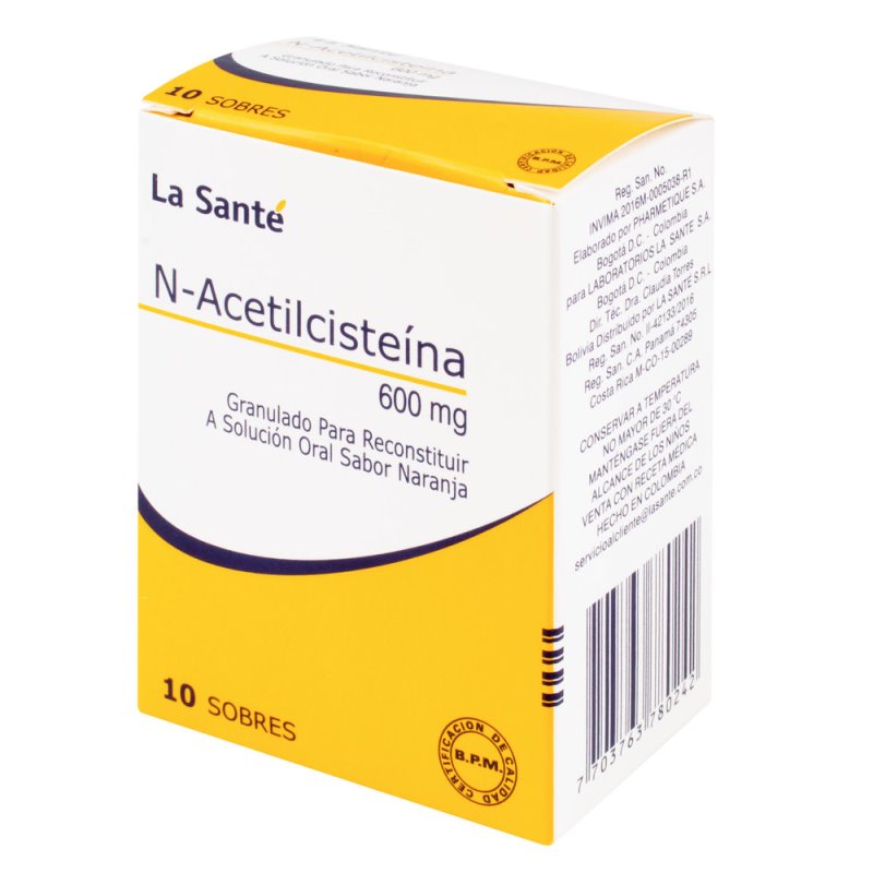 N-ACETILCISTEINA 600 MG 10 SBS LS - Imagen 2