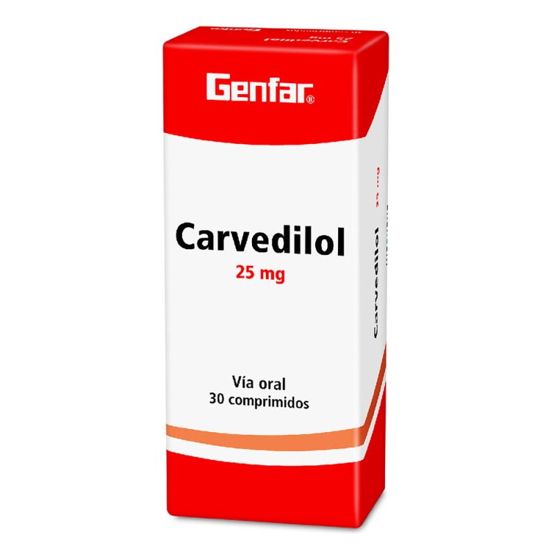 CARVEDILOL 25 MG 30 TABLETAS GF(P)35670 - Imagen 2