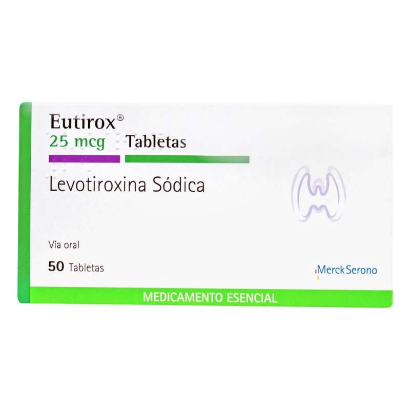 EUTIROX 25 MCG 50 TBS