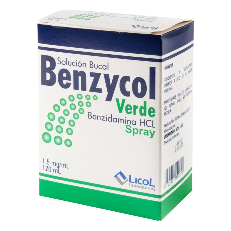 BENZYCOL SPRAY VERDE 120 ML - Imagen 2