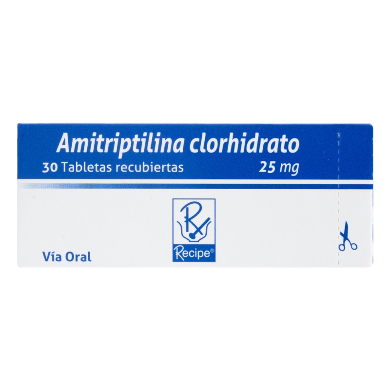 AMITRIPTILINA 25 MG 30 TABLETAS RC
