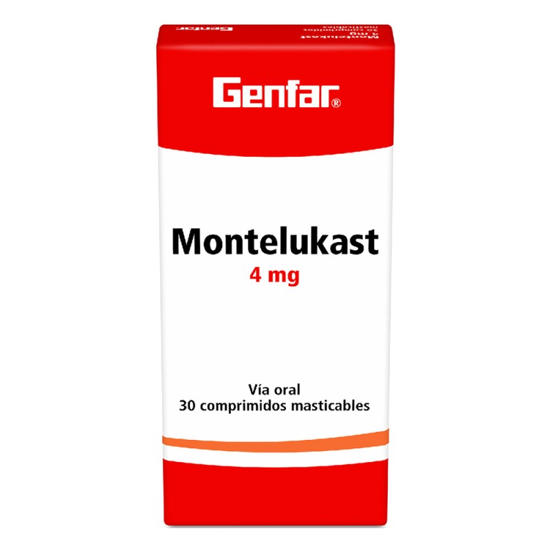 MONTELUKAST 4 MG 30TABLETAS GF