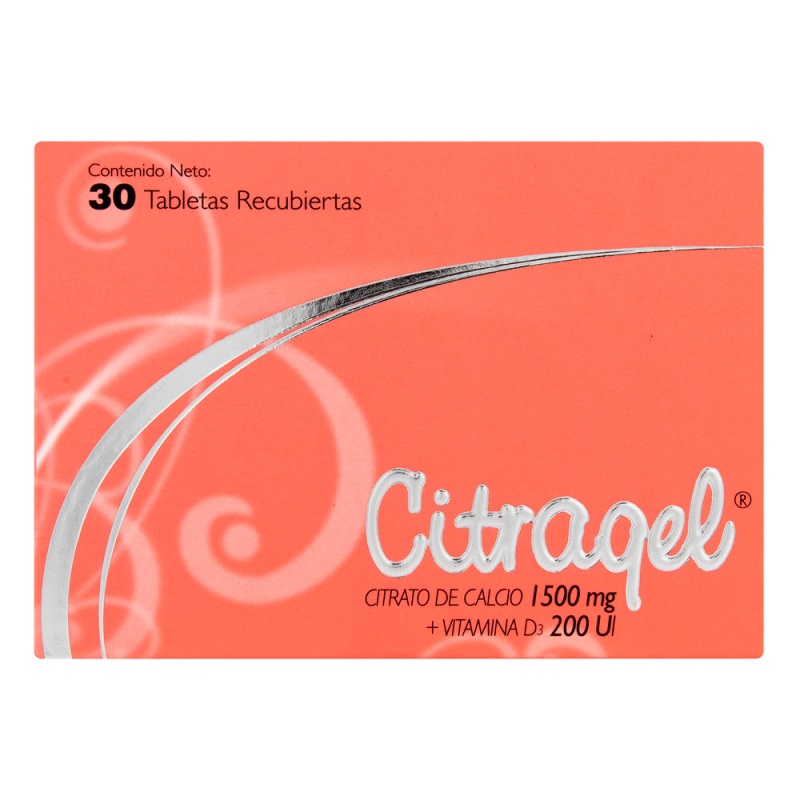 CITRAGEL 1500 MG/200 UI 30 TBS RECUBIER.