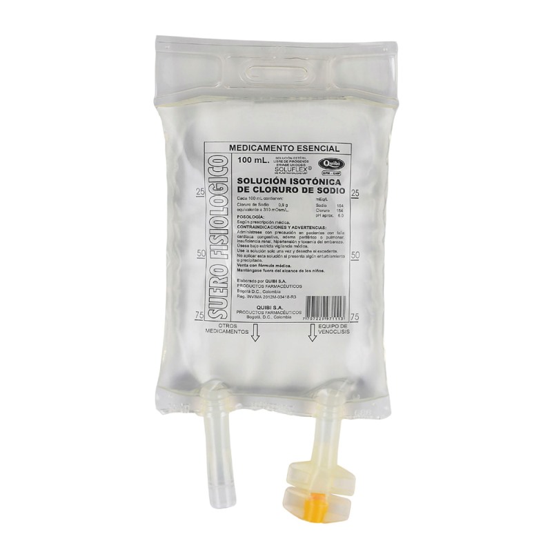 SUERO FISIOLOGICO QUIBI BOLSA 100 ML - Imagen 2