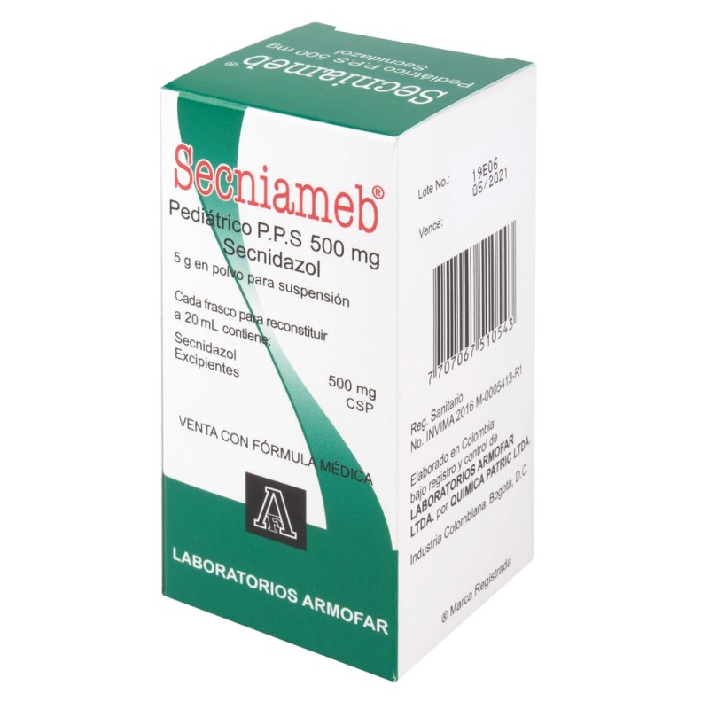 SECNIAMEB PEDIATRICO 500 MILIGRAMOS - Imagen 2