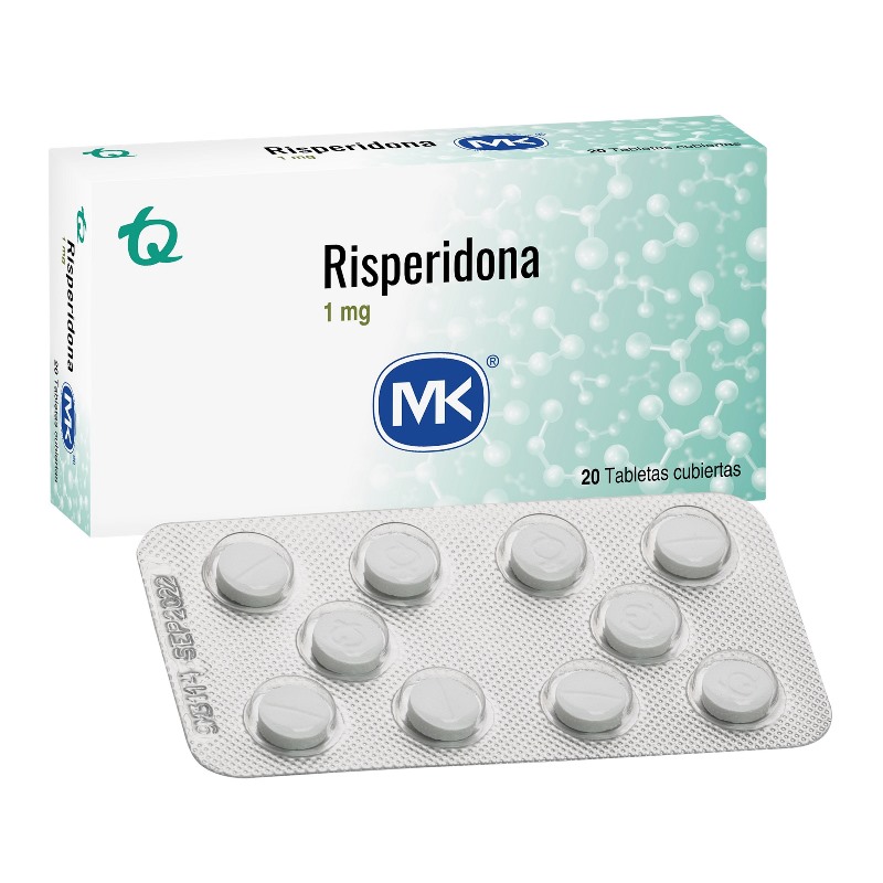 RISPERIDONA 1 MG 20 TABLETAS MK (P)9045