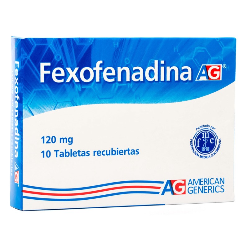 FEXOFENADINA 120 MG 10 TBS AG